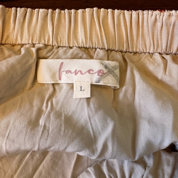 Franco floral jacquard chiffon tiered midi size large cream NWOT dress - Picture 9 of 14